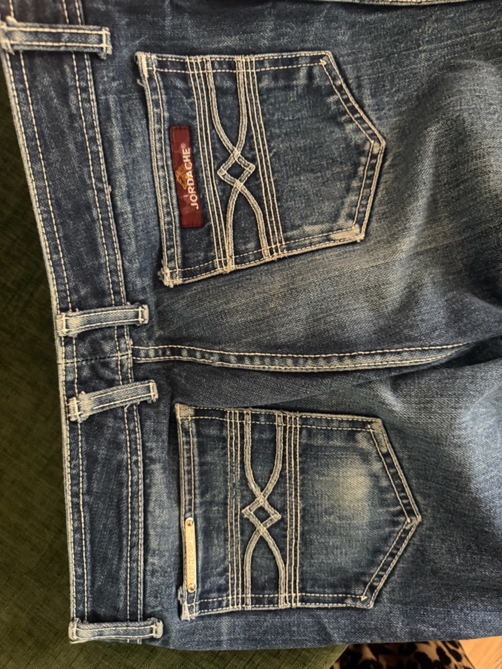 Jordache Women’s Faded Blue Relaxed Denim Jeans